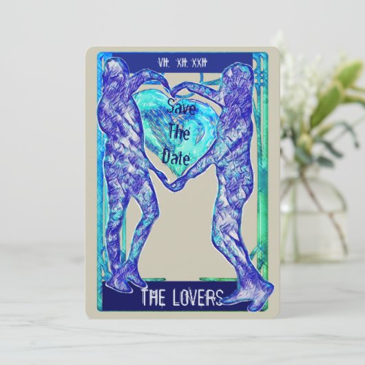 De Liefdes Tarot: Save the Date Kaart (Staand voorkant)