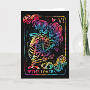 De Liefdes Tarotkaart Gotische Occult Zoenende Ske Kaart