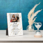 De liefdesboodschap van een dochter aan papa goude fotoplaat (Zijkant)