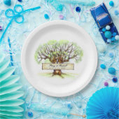 De liefdesboombruiloft Gepersonaliseerd papieren B Bordje (Feest)