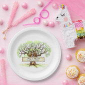 De liefdesboombruiloft Gepersonaliseerd papieren B Bordje (Feest)