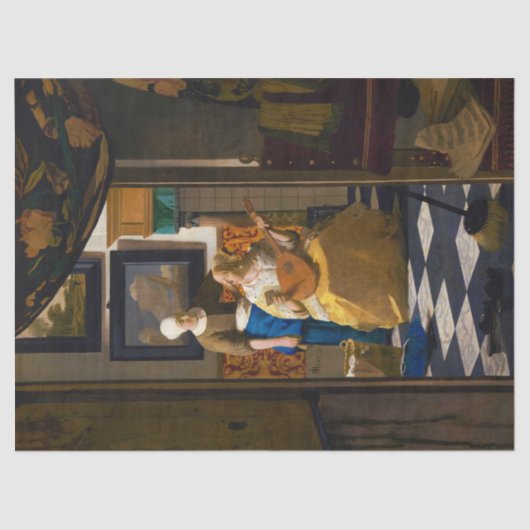 De liefdesbrief, 1669-1670 door Johannes Vermeer Tissuepapier (Voorkant)