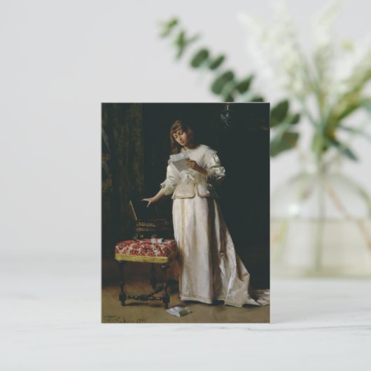 De liefdesbrief briefkaart (Staand voorkant)