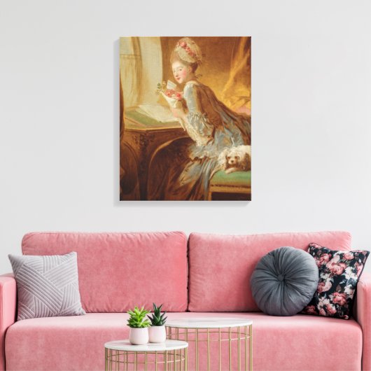 De liefdesbrief canvas afdruk (Insitu (Woonkamer))
