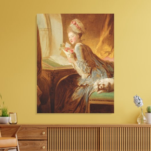 De liefdesbrief canvas afdruk (Insitu (Woonkamer))