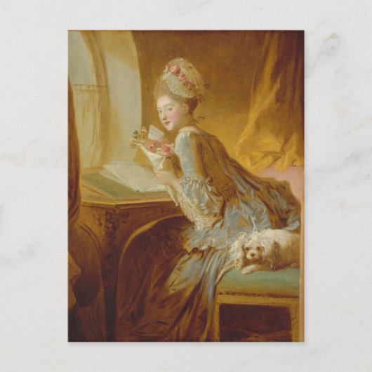 De liefdesbrief - Jean-Honoré Fragonard Briefkaart (Voorkant)
