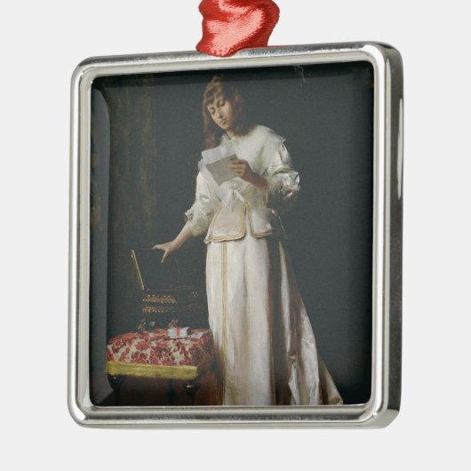 De liefdesbrief metalen ornament (Links)