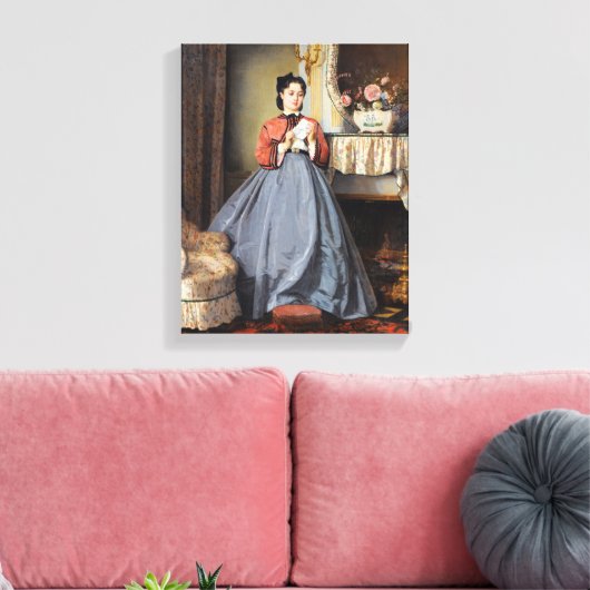 De liefdesbrief van August Toulmouche Canvas Afdruk (Insitu (Woonkamer))