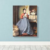 De liefdesbrief van August Toulmouche Canvas Afdruk (Insitu (Houten vloer))