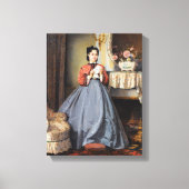 De liefdesbrief van August Toulmouche Canvas Afdruk (Voorkant)