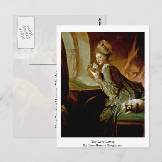 De liefdesbrief van Jean-Honore Fragonard Briefkaart (Voorkant / Achterkant)