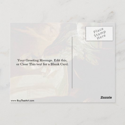 De liefdesbrief van Jean-Honore Fragonard Briefkaart (Achterkant)