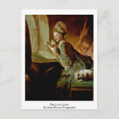 De liefdesbrief van Jean-Honore Fragonard Briefkaart (Voorkant)