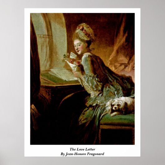 De liefdesbrief van Jean-Honore Fragonard Poster (Voorkant)