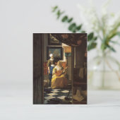 De liefdesbrief van Johannes Vermeer Briefkaart (Staand voorkant)