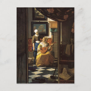 De liefdesbrief van Johannes Vermeer Briefkaart