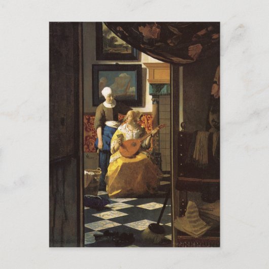 De liefdesbrief van Johannes Vermeer Briefkaart (Voorkant)