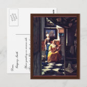 De liefdesbrief van Johannes Vermeer Briefkaart (Voorkant / Achterkant)