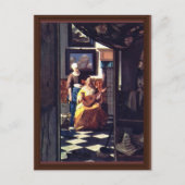 De liefdesbrief van Johannes Vermeer Briefkaart (Voorkant)