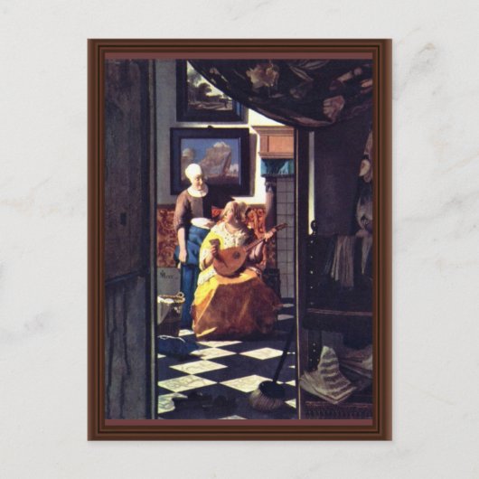 De liefdesbrief van Johannes Vermeer Briefkaart (Voorkant)