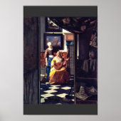 De liefdesbrief van Johannes Vermeer Poster (Voorkant)