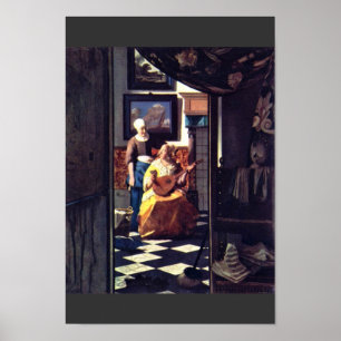 De liefdesbrief van Johannes Vermeer Poster