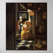 De liefdesbrief van Johannes Vermeer Poster (Voorkant)