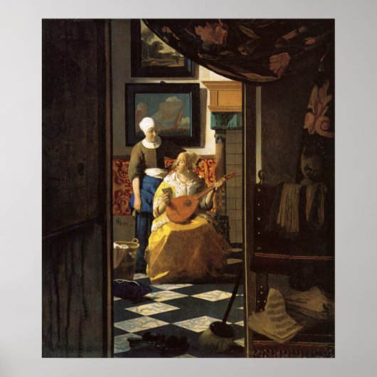 De liefdesbrief van Johannes Vermeer Poster (Voorkant)