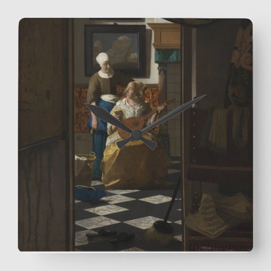 De liefdesbrief van Johannes Vermeer Vierkante Klok (Voorkant)