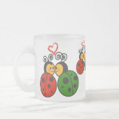De liefdesbugs matglas koffiemok (Links)