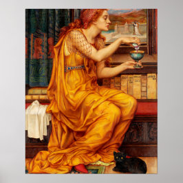 De liefdesdrank - Evelyn de Morgan schilderij Poster