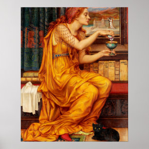 De liefdesdrank - Evelyn de Morgan schilderij Poster