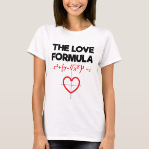De liefdesformule Funny Valentijnsdag Wiskunde Lov T-shirt