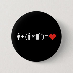 De liefdesformule voor mannen ronde button 5,7 cm
