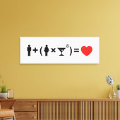 De liefdesformule voor vrouwen canvas afdruk (Insitu (Woonkamer))