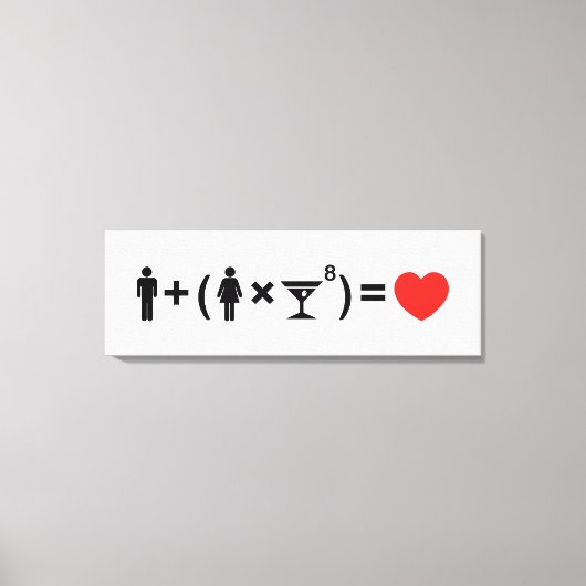 De liefdesformule voor vrouwen canvas afdruk (Voorkant)