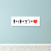 De liefdesformule voor vrouwen canvas afdruk (Insitu (Houten vloer))