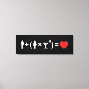 De liefdesformule voor vrouwen canvas afdruk