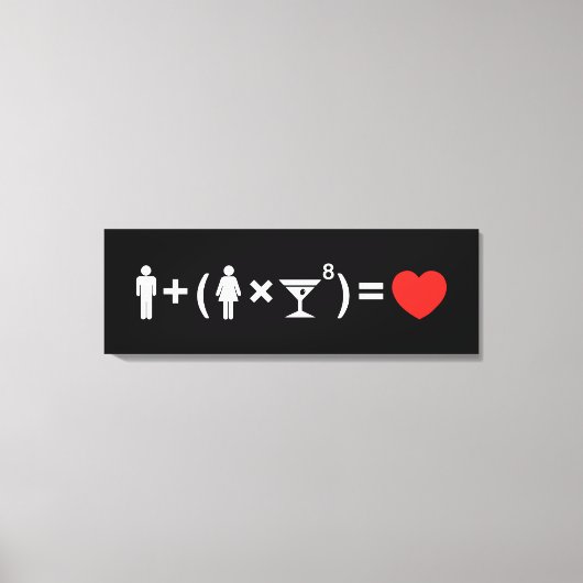 De liefdesformule voor vrouwen canvas afdruk (Voorkant)