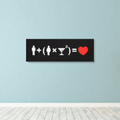 De liefdesformule voor vrouwen canvas afdruk (Insitu (Houten vloer))