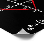 De liefdesformule Wiskunde Valentine Day Poster (Hoek)