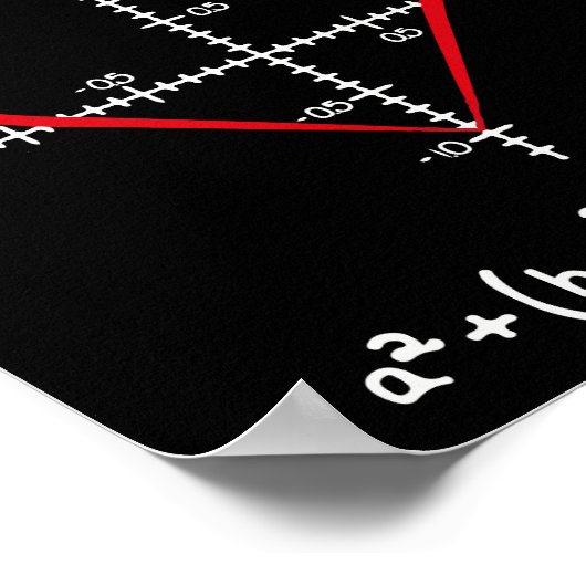 De liefdesformule Wiskunde Valentine Day Poster (Hoek)