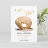 De Liefdeshart Schelp, Trouwen, Bewaar De Datum Save The Date (Staand voorkant)