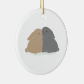 De Liefdeskonijnen  Keramisch Ornament (Rechts)