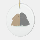 De Liefdeskonijnen  Keramisch Ornament (Links)