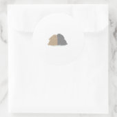 De Liefdeskonijnen! Ronde Sticker (Tas)