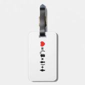 De liefdesvergelijking voor mannen bagagelabel (Achterkant verticaal)