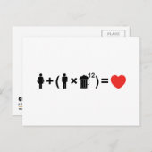 De liefdesvergelijking voor mannen briefkaart (Voorkant / Achterkant)