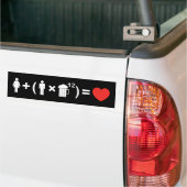 De liefdesvergelijking voor mannen bumpersticker (Op Truck)