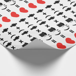 De liefdesvergelijking voor mannen cadeaupapier